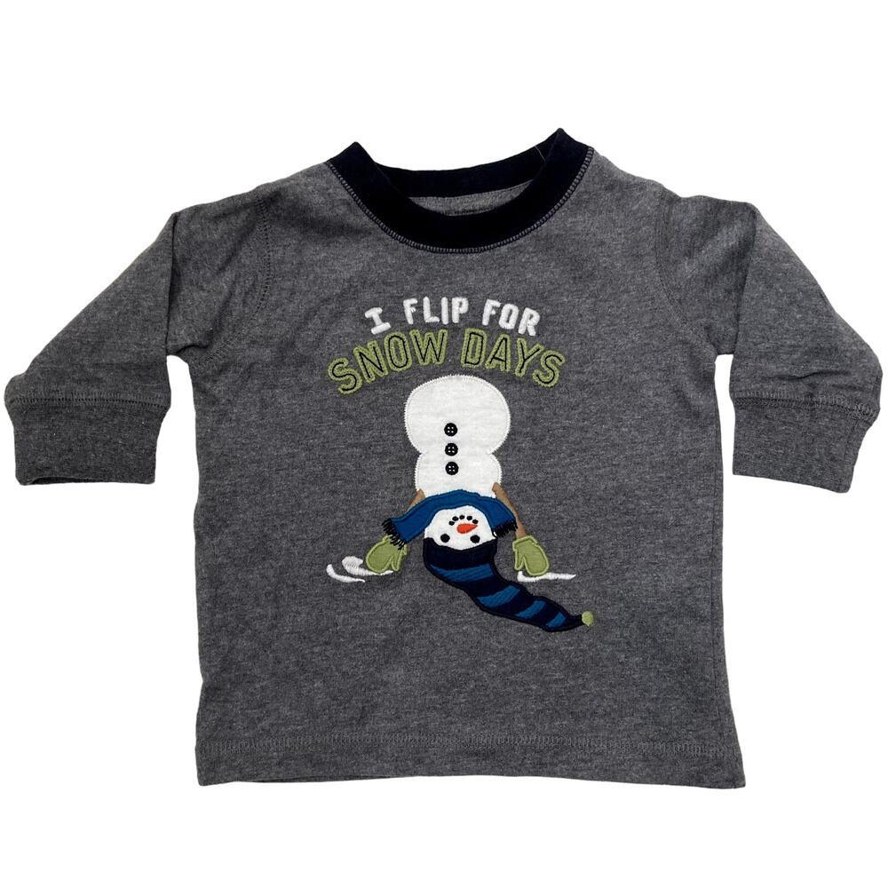 Gymboree NEW I Flip For Snow Days Long Sleeve Tee - 3-6M